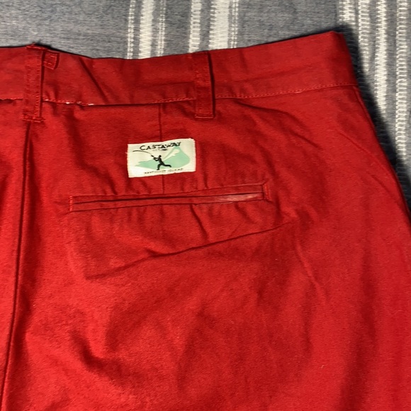 Castaway Island Mens | 40x30 Red Chino Pants USED - Picture 3 of 4